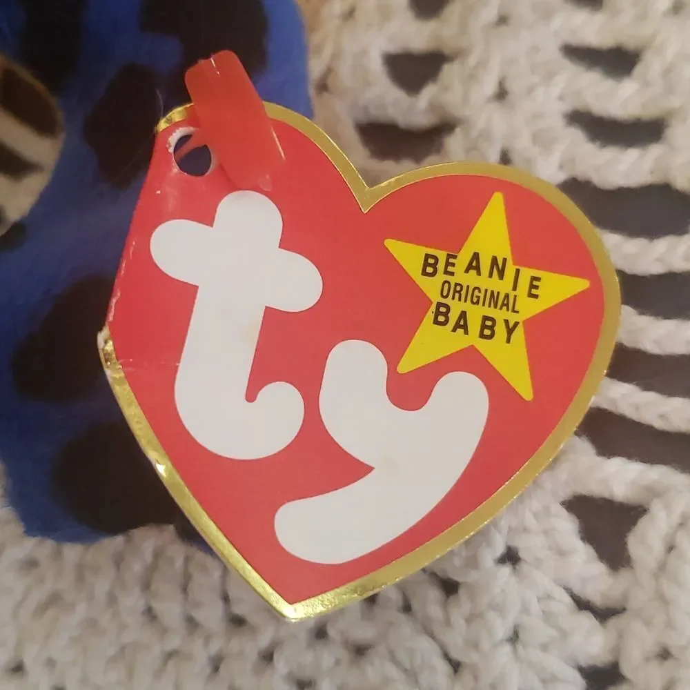 Vintage 1995 Ty Beanie Baby LIZZY the Lizard
